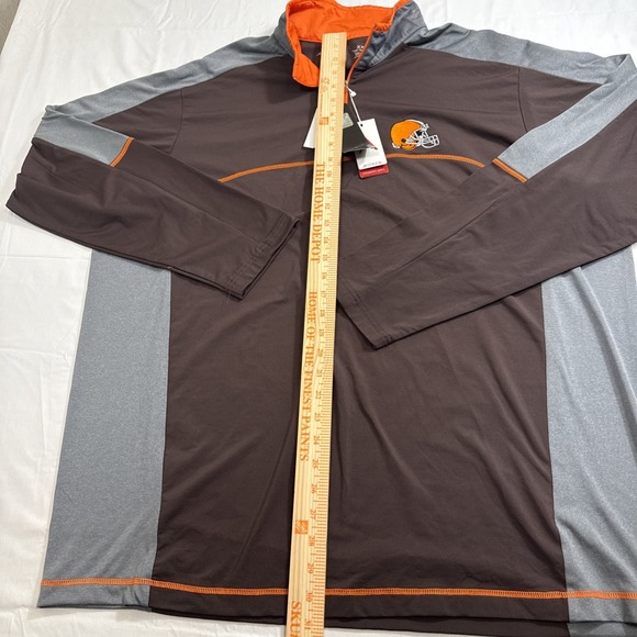 Cleveland Browns Antigua 1/4 Zip Pullover Football NFL  2XL MENS XXLARGE NWT - Picture 6 of 10
